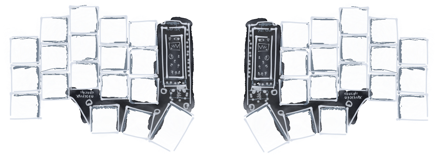 chocofi keyboard illusstration